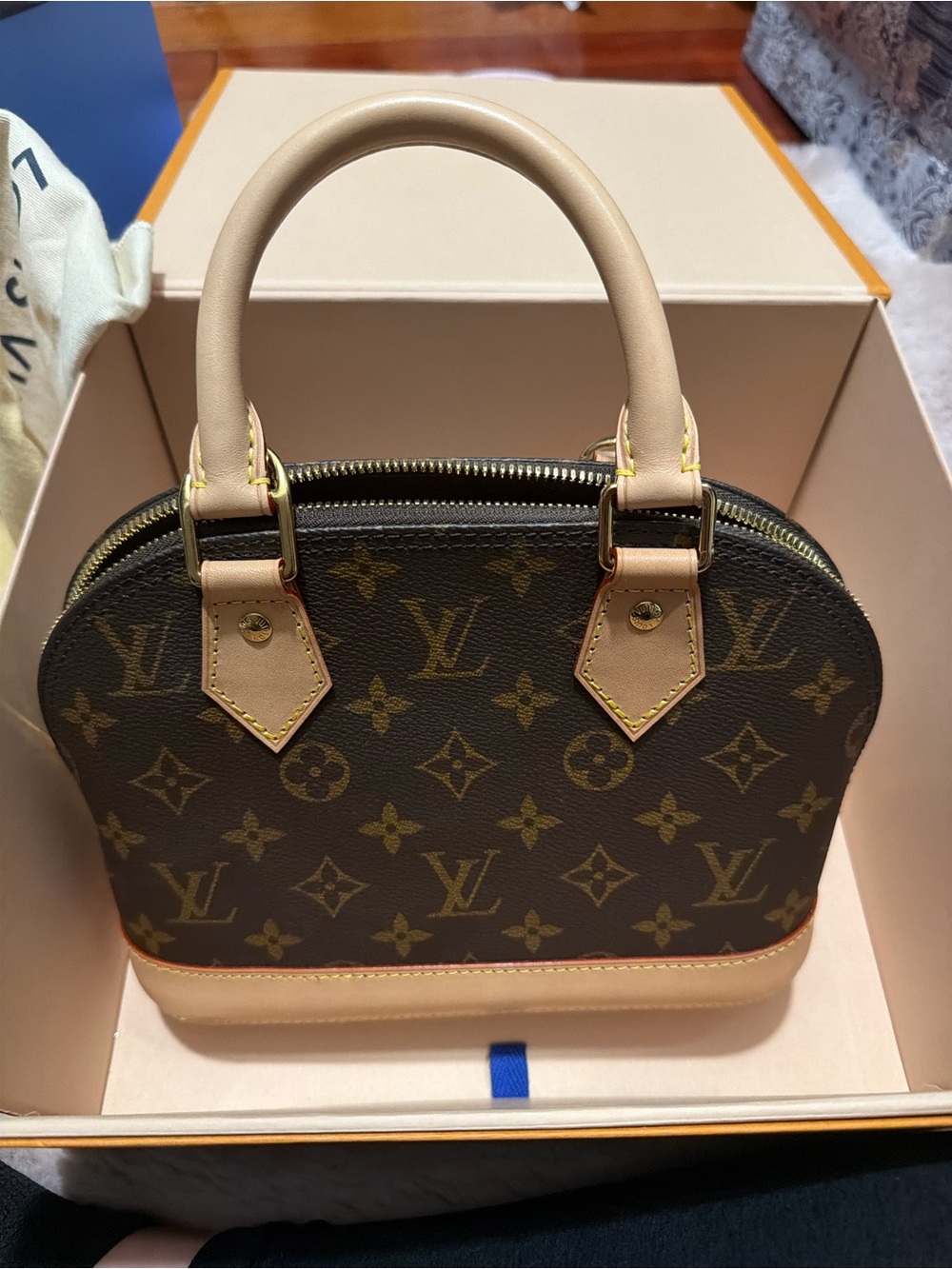 Louis Vuitton Monogram Alma BB Satchel - Brown & Beige